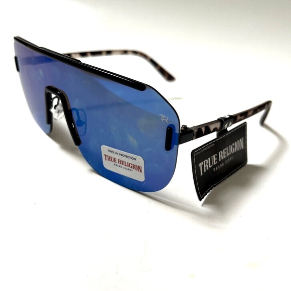 New Original TRUE RELIGION Square Sunglasses Rimless Iridescent Tortoise Shell main image 5